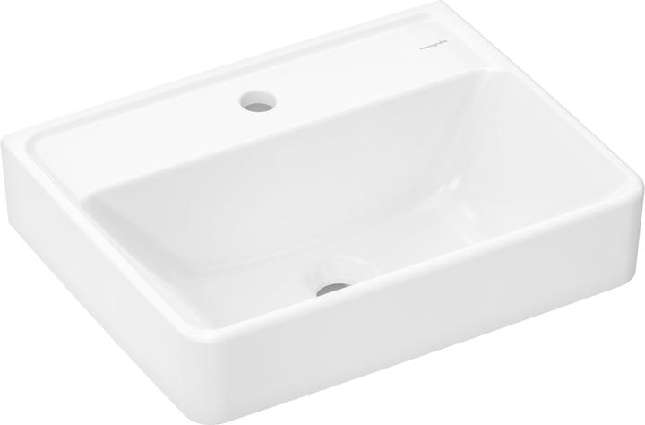Produktbild hansgrohe Xanuia Q Handwaschbecken, mit Hahnloch, ohne Überlauf, 500x390mm, SmartClean, weiss