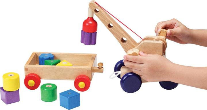 Actual product image Spielba Magnetic crane with building blocks