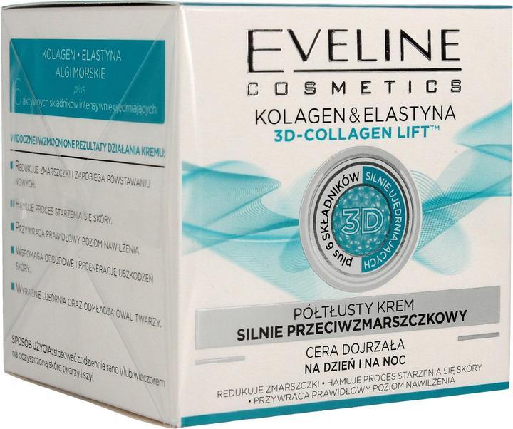 Produktbild Eveline 3D Collagen Lift półtłusty krem silnie przeciwzmarszczkowy do cery dojrzałej 50ml (50 ml, 24h Creme)