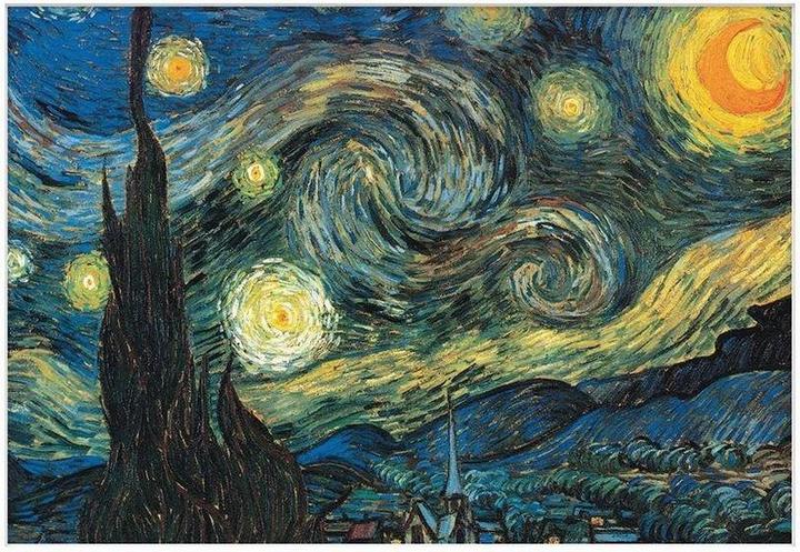 Produktbild Van Gogh Sternennacht Papiermontierter Druck (30 x 40 cm)