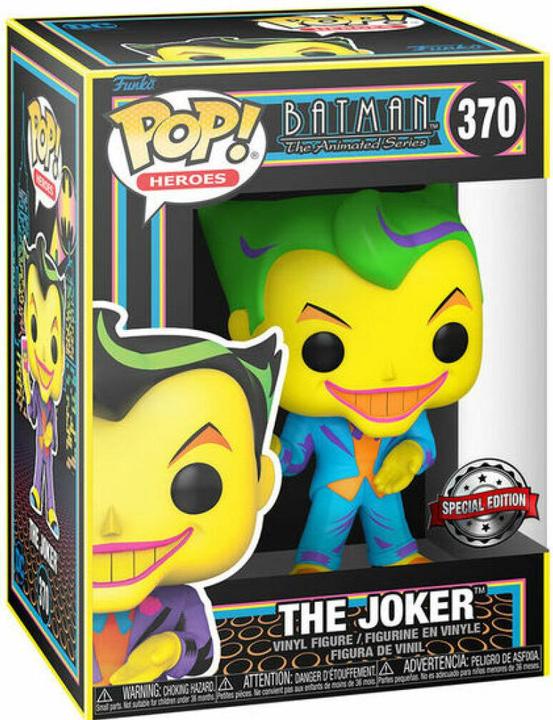 Actual product image Funko Pop! & Tee: DC Comics - The Joker (Blacklight) - S