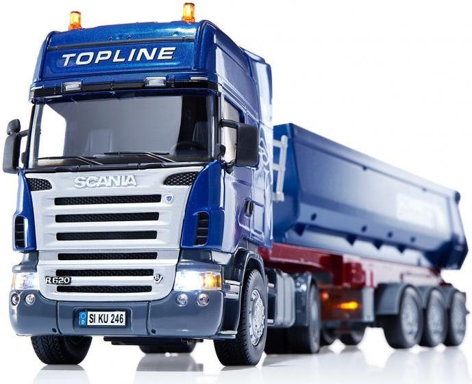 Produktbild Siku Scania Zugmaschine mit Kippsattelauflieger