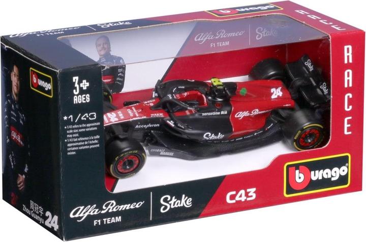 Image du produit Bburago Alfa Romeo F1 Team Stake C43 1/43 Guanyu 2023