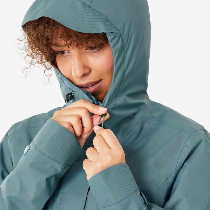 Image du produit Quechua Veste de randonnée imperméable femme, NH500 vert (L)