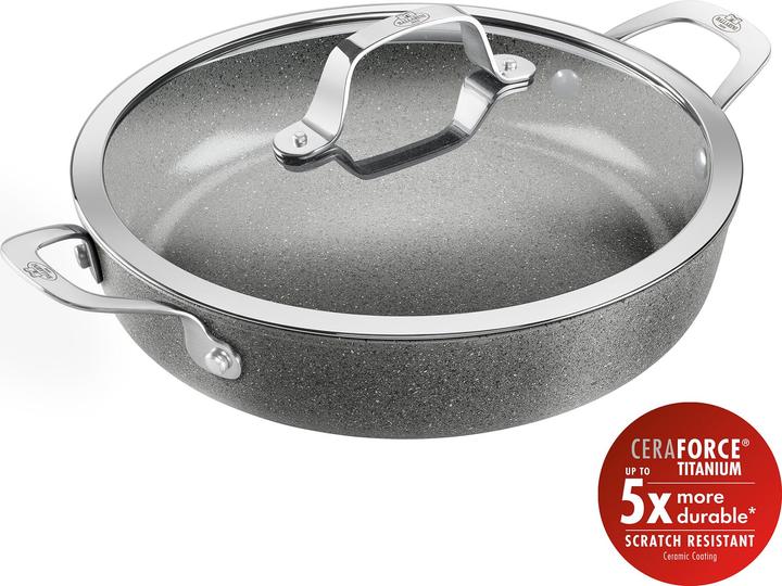 Immagine prodotto Ballarini Salina Teglia in ceramica con coperchio 28cm (Set di pentole e padelle da cucina, Ceramica)