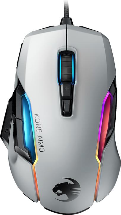 Produktbild Roccat Gaming Kone AIMO Remastered, RGB, 16.000 dpi, Weiss (Kabelgebunden)