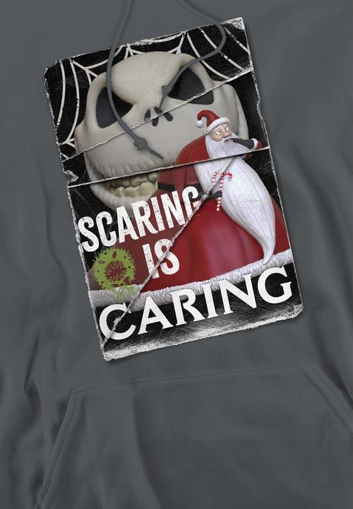 Immagine prodotto The Nightmare Before Christmas Scaring Is Caring Felpa con Cappuccio Uomo (L)