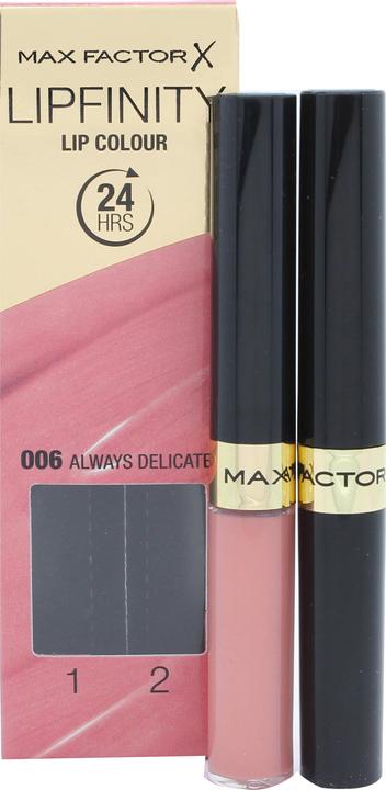 Actual product image Max Factor Lipfinity 24HRS (006 Always Delicate)