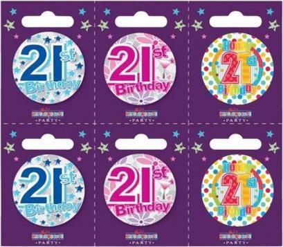 Kaleidoscope AnsteckerSet 21. Geburtstag 6erPack Karton