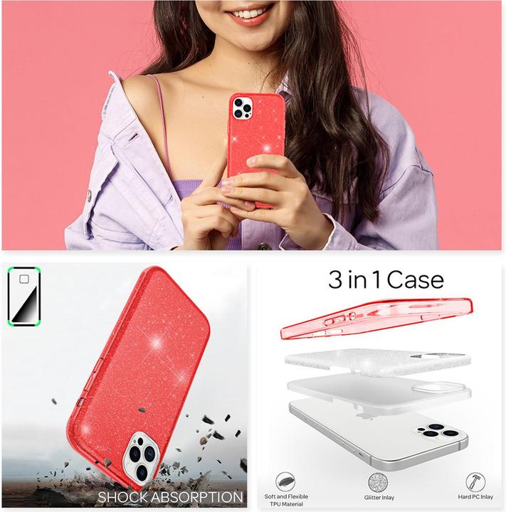 Produktbild Nalia Glitzer Handyhülle (Apple iPhone 12 Pro Max)