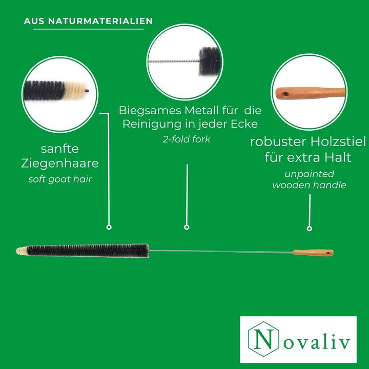 Produktbild Novaliv 2X Heizkörperbürste Rippenheizkörper Heizungsbürste Heizkörper Reinigungsbürste 115x45x3,5cm (2 Stk.)