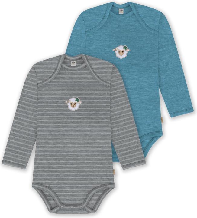 Produktbild Normani 2er Pack Baby Merino Body Langarm „Auckland" - 9381 (86)