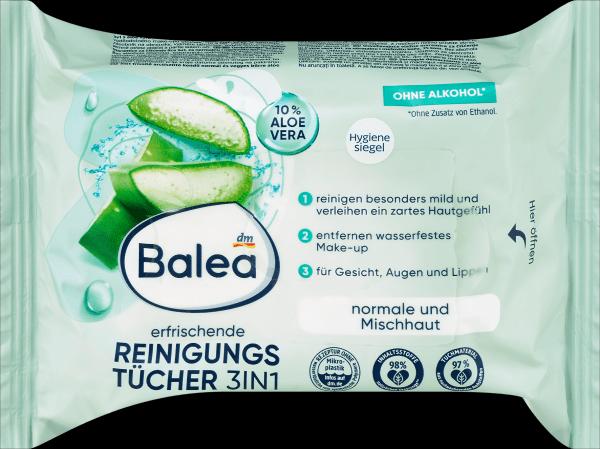 Actual product image dm Balea Refreshing 3in1 (Facial cleansing wipes)