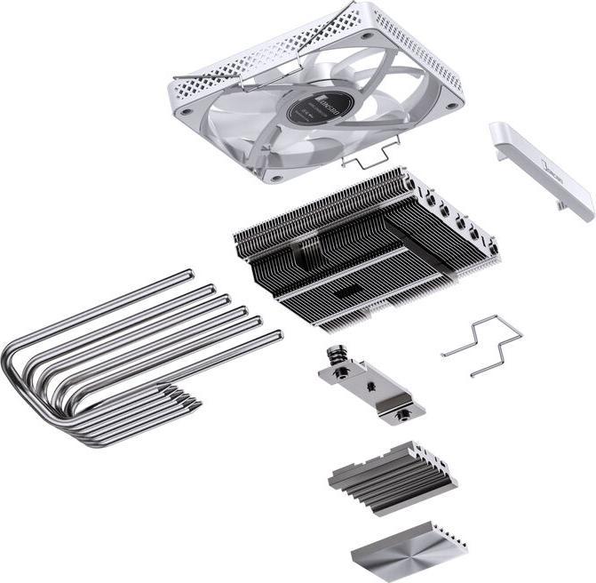 Actual product image Jonsbo HP600 CPU cooler, 120 mm - white, A-RGB (66 mm)