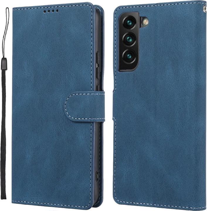 Cover-Discount Galaxy S23 - Leder Etui Hülle blau (Samsung Galaxy S23)