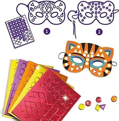 Produktbild Djeco Mosaik Masken Dschungeltiere