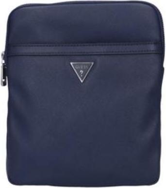 Guess Certosa, Textile Crossbody Bag, Blue, HMECRNP2258BLU, 22.5 x 23 x 6