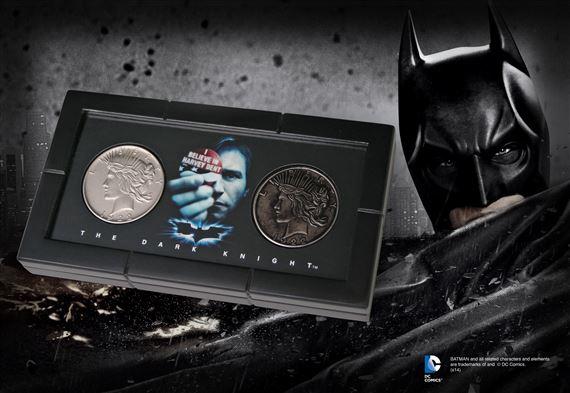 Actual product image Noble Collection Batman The Dark Knight Replica Harvey Dent Two-Face Coin