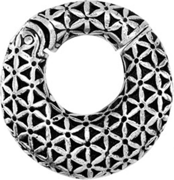 Star Piercing Ohrgewicht klappbar silber Blumen (Messing)
