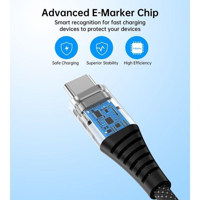 Produktbild Choetech XCC-1051 USB-C to USB-C cable, PD 240W 1.8m (black) (1.80 m, USB 3.2 Gen 2, 240 W)
