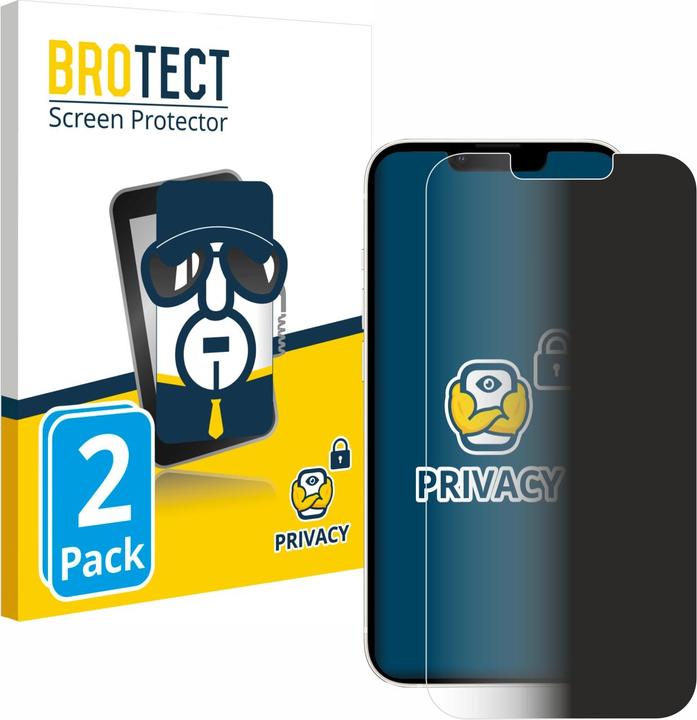 Actual product image BROTECT Anti-spy privacy film Blue light protection film (2 Piece, Apple iPhone 13)