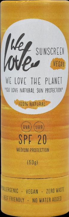 Immagine prodotto We Love The Planet Natural SUNSTICK SPF 20 UVA - UVB - Ipoallergenico | Impermeabile (Stick solare, Crema solare viso, SPF 20, 50 ml, 50 g)