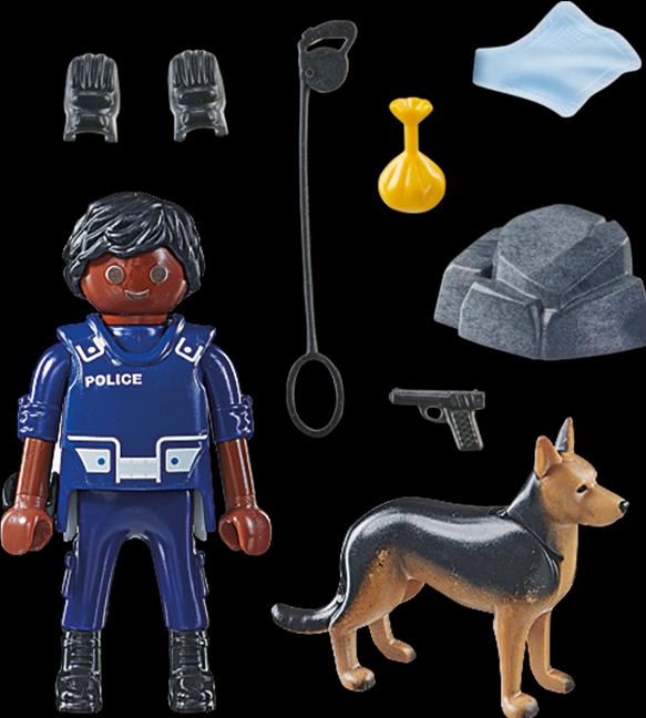 Actual product image Playmobil 71162 Policeman with sniffer dog (71162, Playmobil Special Plus)