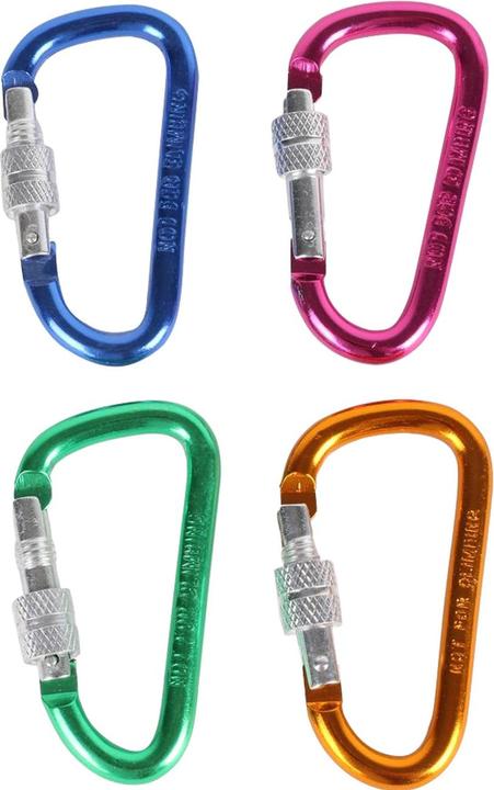 Actual product image Benson Buntes Mini-Karabiner-Set mit Schraubverschluss, 12-tlg.