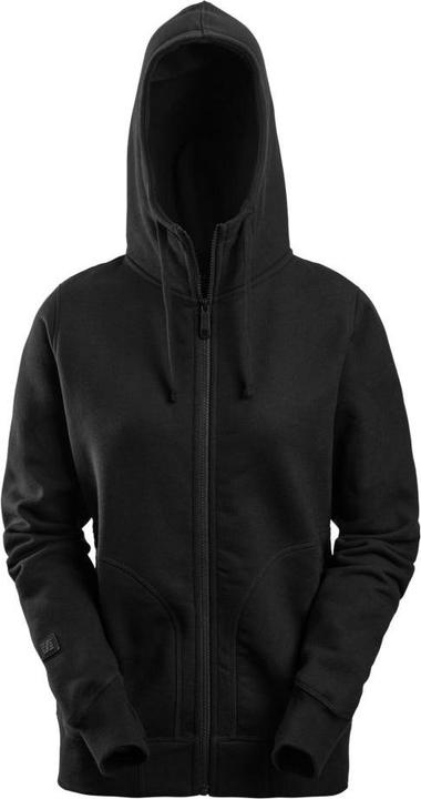 Snickers Workwear 28970400003 AllroundWork, Damen-Hoodie mit Reissverschluss Schwarz XS (XS, S, M, L, XL, XXL)