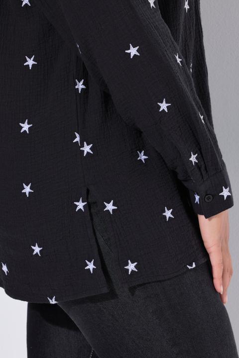 Produktbild Angel of Style Musselin-Bluse, oversized, Sternen-Stickerei (50)