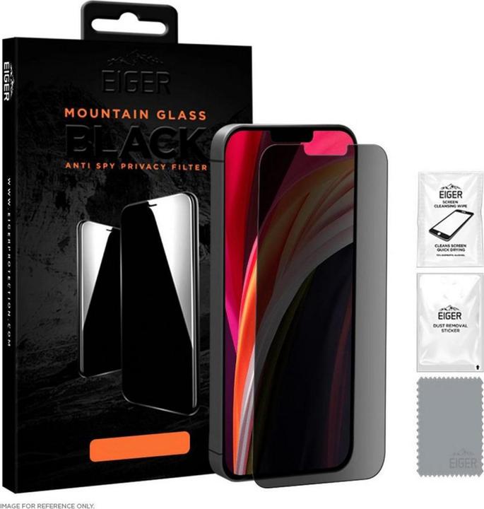 Actual product image Eiger Mountain Glass Black (1 Piece, Apple iPhone 13 mini)