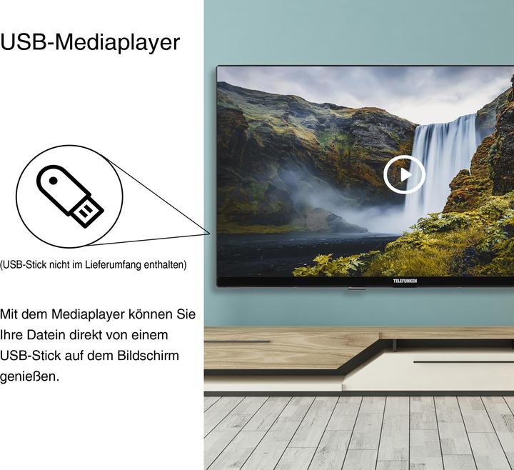 Produktbild Telefunken 40 Zoll Fernseher XF40N750M Full HD Fernseher (102 cm) mit integriertem Triple-Tuner (40", LED, Full HD, 2025)
