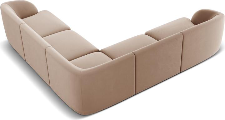 Image du produit Micadoni Canapé D'Angle Symétrique En Velours, "Miley", 5 Places, 255x255x70Fabriqué en Europe (Canapé d'angle)