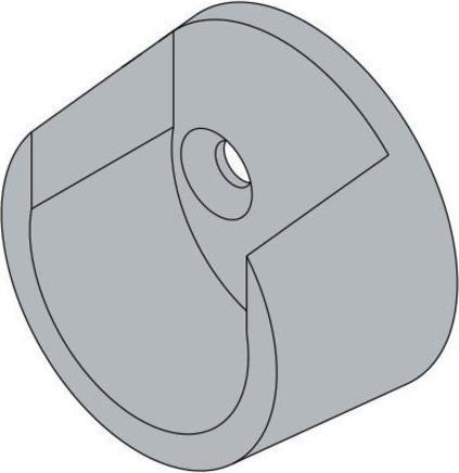 Produktbild Hettich Schrankrohr-Lager, für Rundrohr Ø 25 mm, verchromt