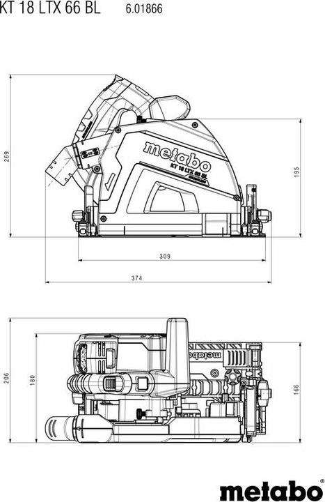 Productafbeelding Metabo KT 18 LTX 66 BL