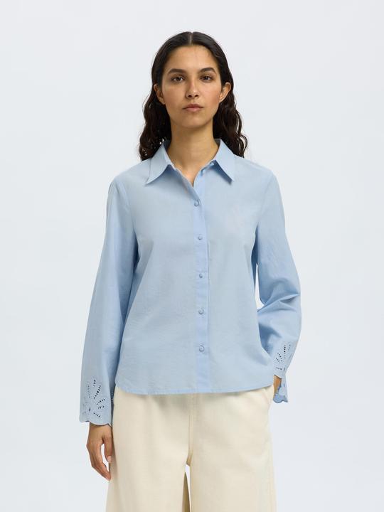 Actual product image Selected Femme Broderie Anglaise Langarmhemd (38)