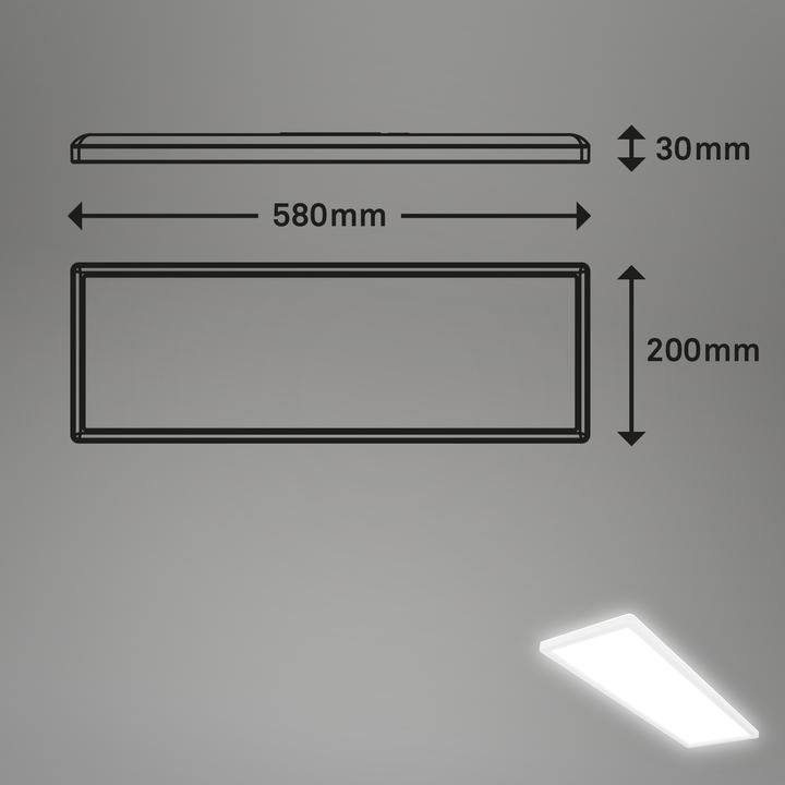 Actual product image Briloner Ultra flat LED panel with backlight effect + Microwave (3000 lm)