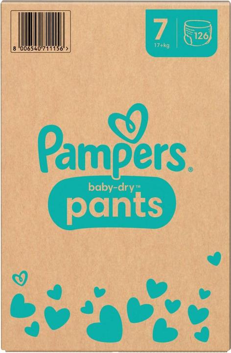 Produktbild Pampers Baby-Dry Pants (Gr. 7, Monatsbox, 126 Stück)