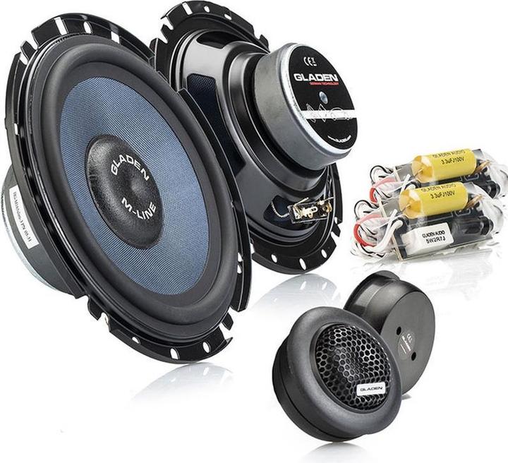 Produktbild Gladen Glad Audio M165 Slim - Autolautsprecher - 16,5 cm Composet - 2 Road-Lautsprecherset - Shallow Shallo (16.50 cm)