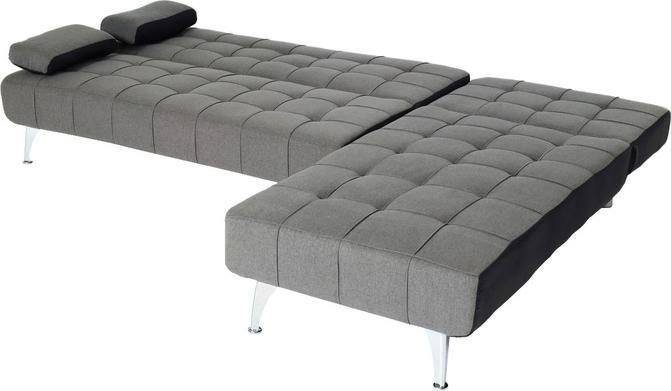 Produktbild Swisshandel24 Schlafsofa HWC-K22, Couch Ecksofa Sofa, Liegefläche links/rechts Schlaffunktion Stoff/Textil dunke (Ecksofa)