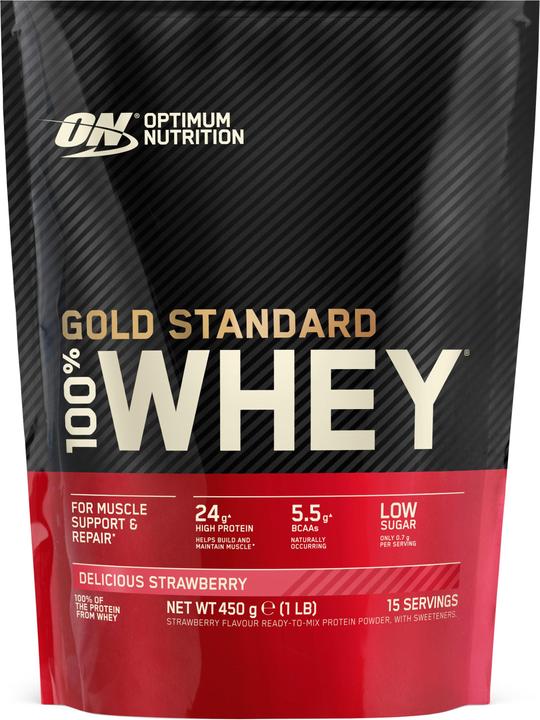 Optimum Nutrition 100% Whey Gold Standard (Strawberry, 1 pcs., 450 g)