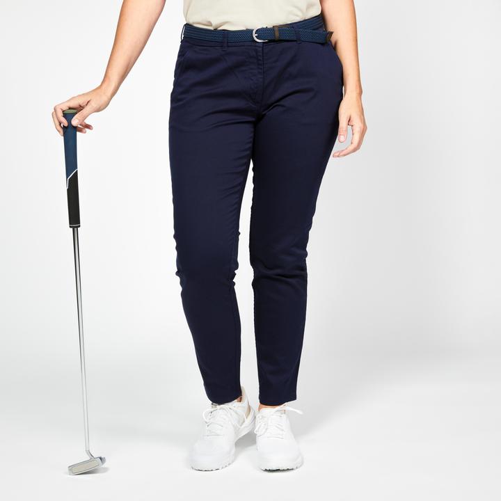 Immagine prodotto Inesis Pantaloni chino da golf da donna in cotone - MW500 blu navy (Banda radio 38 (2600 MHz))