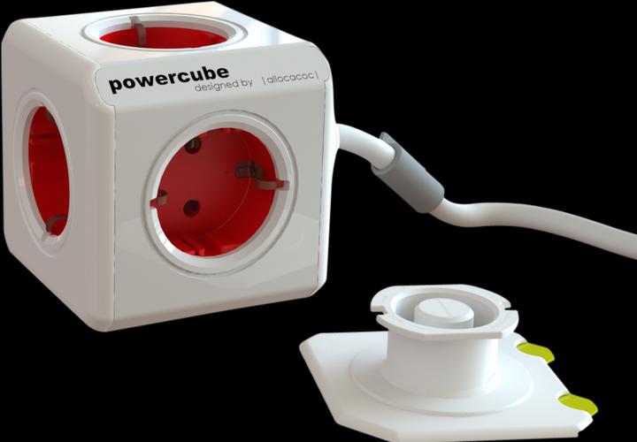Actual product image Allocacoc PowerCube Extended incl. 1.5 m cable Type F (5 x, CEE 7/4, 1.50 m)