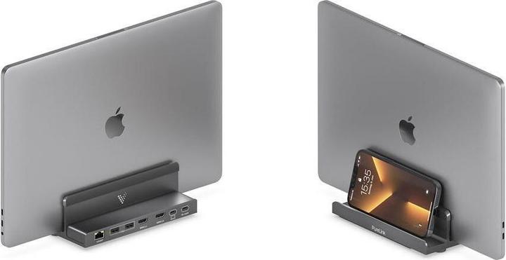 Actual product image Purelink Vuelogic - Docking station - DS100 - Multifunctional USB-C docking station with laptop stand - (USB-C, 7 Ports)