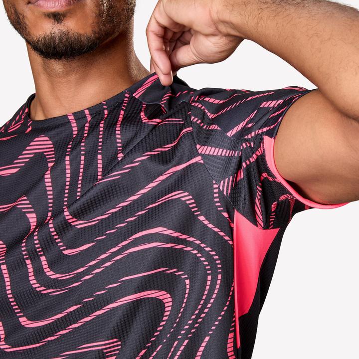 Produktbild Kipsta Damen/Herren Fussball Trikot kurzarm - VIRALTO Topo schwarz/neonrosa (L)
