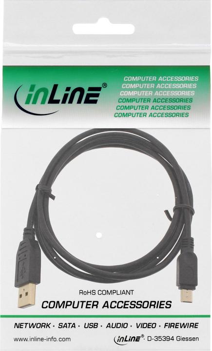 Produktbild InLine USB A – USB Mini B (5 m, USB 2.0)