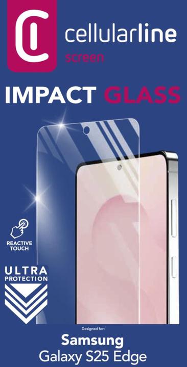 Immagine prodotto Cellularline Impact Glass Capsule (1 Pezzo/i, Samsung Galaxy S25 Edge)