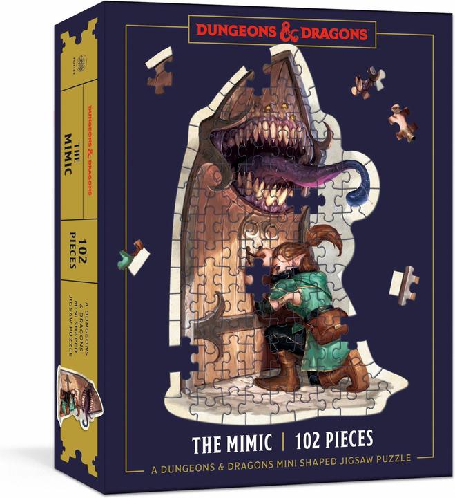 Image du produit Dungeons & Dragons Mini Shaped Jigsaw Puzzle : The Mimic Edition (102 pièces)