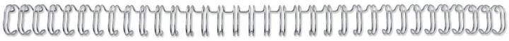 GBC Binding wire 9,5mm, 34 rings, silver, 100 pcs.