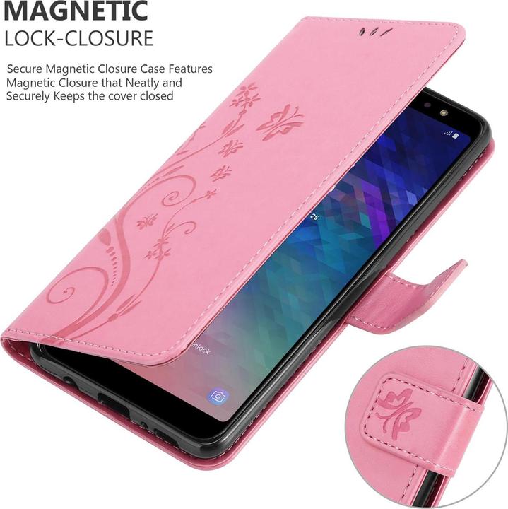 Actual product image Cadorabo Flower Book Cover (Samsung Galaxy A6+)